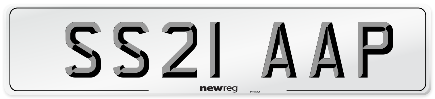 SS21 AAP Number Plate from New Reg